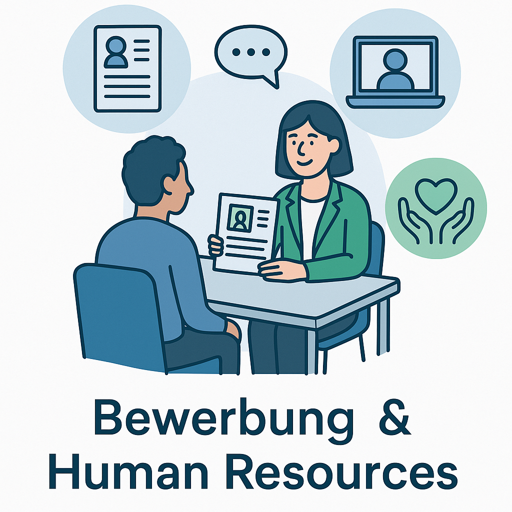 Mitarbeiter spricht mit HR-Managerin im Vorstellungsgespräch