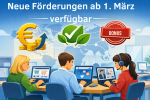 Neue Förderungen ab 1. März online