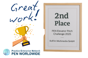 Erfolg für Österreich bei internationaler Elevator Pitch Challenge: RoFilm Multimedia GmbH gewinnt 2. Platz